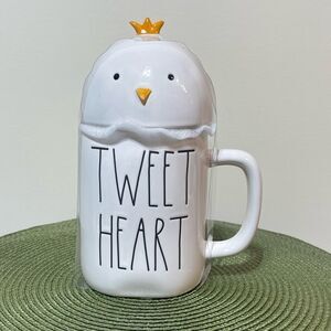 Rae Dunn Tweet Heart Mug with removable topper NWT